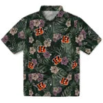 Cincinnati Bengals Hawaiian Shirt - Hibiscus Leaves Pattern | Moonbestprint