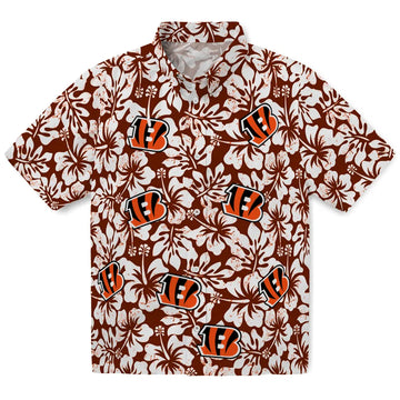 Cincinnati Bengals Hawaiian Shirt - Hibiscus Motif | Moonbestprint