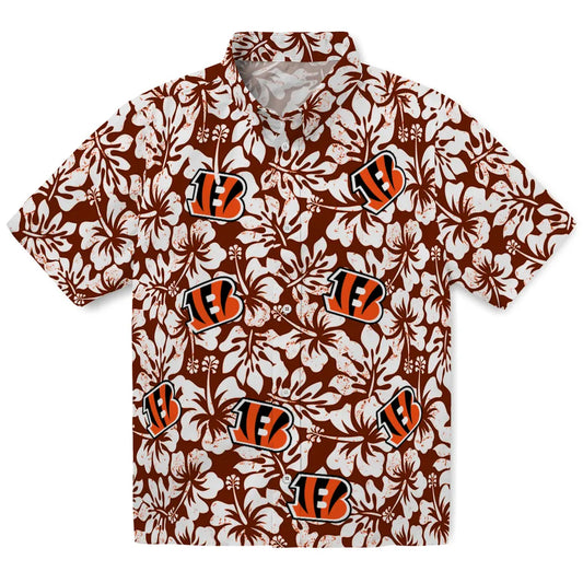 Cincinnati Bengals Hawaiian Shirt - Hibiscus Motif | Moonbestprint
