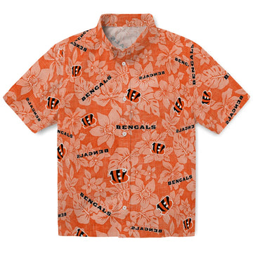 Cincinnati Bengals Hawaiian Shirt - Hibiscus Oasis | Moonbestprint