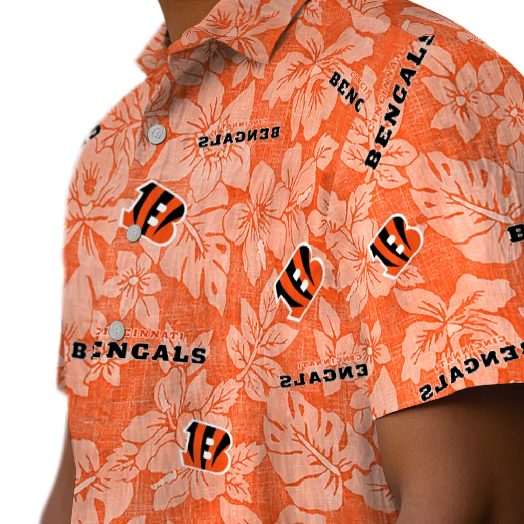 Cincinnati Bengals Hawaiian Shirt - Hibiscus Oasis | Moonbestprint