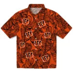 Cincinnati Bengals Hawaiian Shirt - Leaf Outline | Moonbestprint
