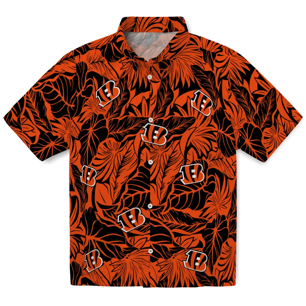 Cincinnati Bengals Hawaiian Shirt - Monstera Layer | Moonbestprint