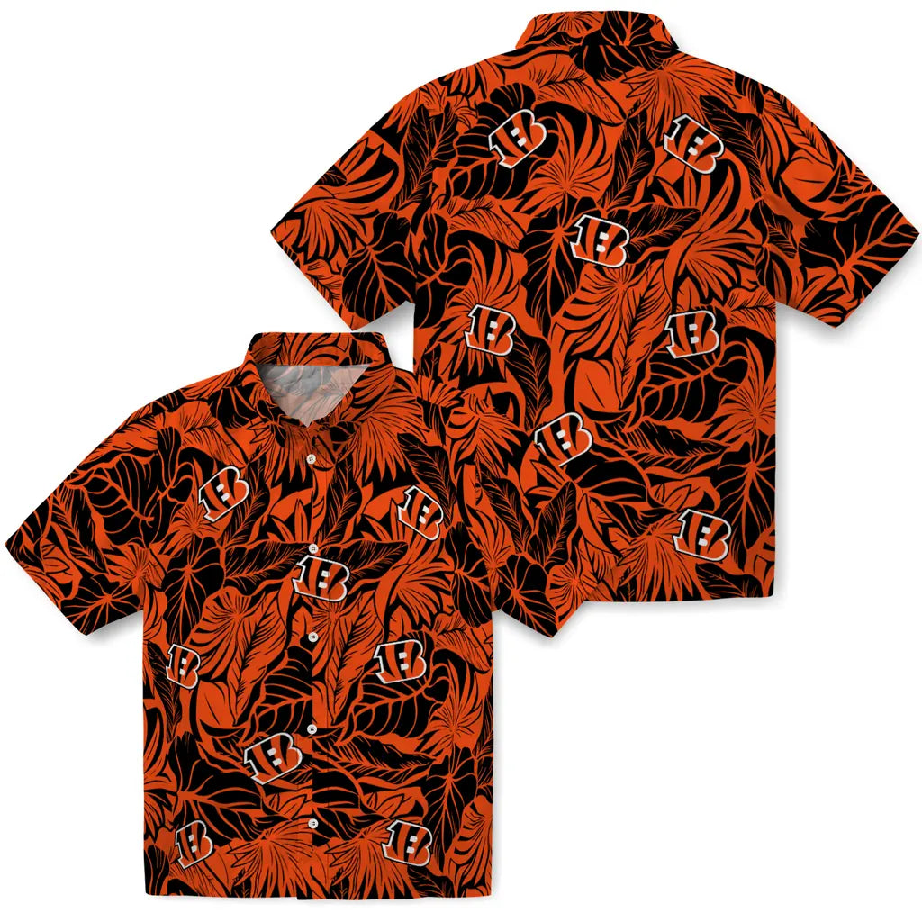 Cincinnati Bengals Hawaiian Shirt - Monstera Layer | Moonbestprint