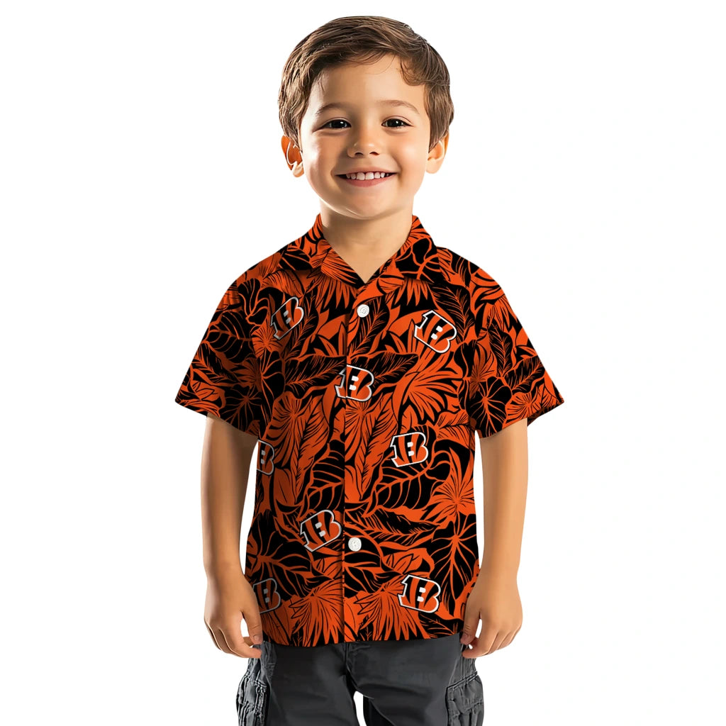 Cincinnati Bengals Hawaiian Shirt - Monstera Layer | Moonbestprint