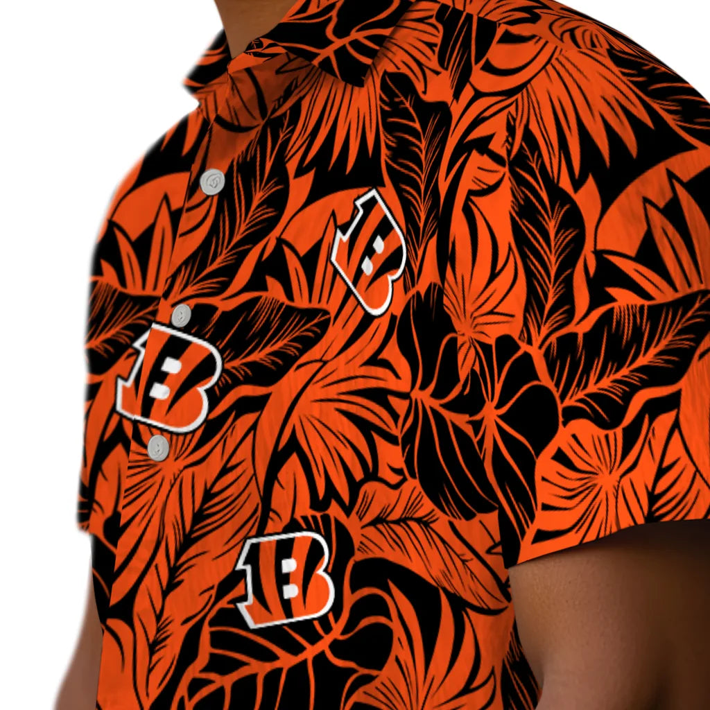 Cincinnati Bengals Hawaiian Shirt - Monstera Layer | Moonbestprint