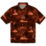 Cincinnati Bengals Hawaiian Shirt - Palm And Clouds | Moonbestprint