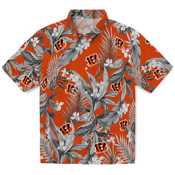 Cincinnati Bengals Hawaiian Shirt - Palm Leaves | Moonbestprint