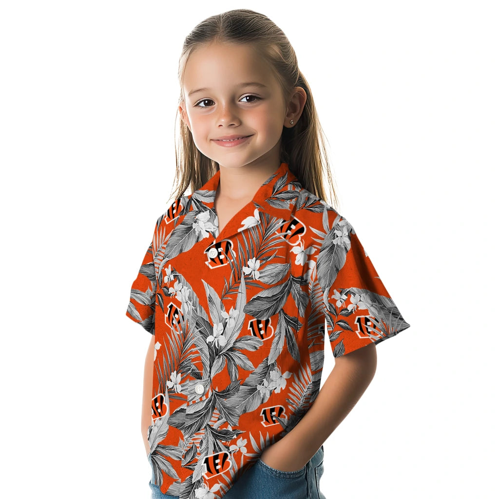 Cincinnati Bengals Hawaiian Shirt - Palm Leaves | Moonbestprint