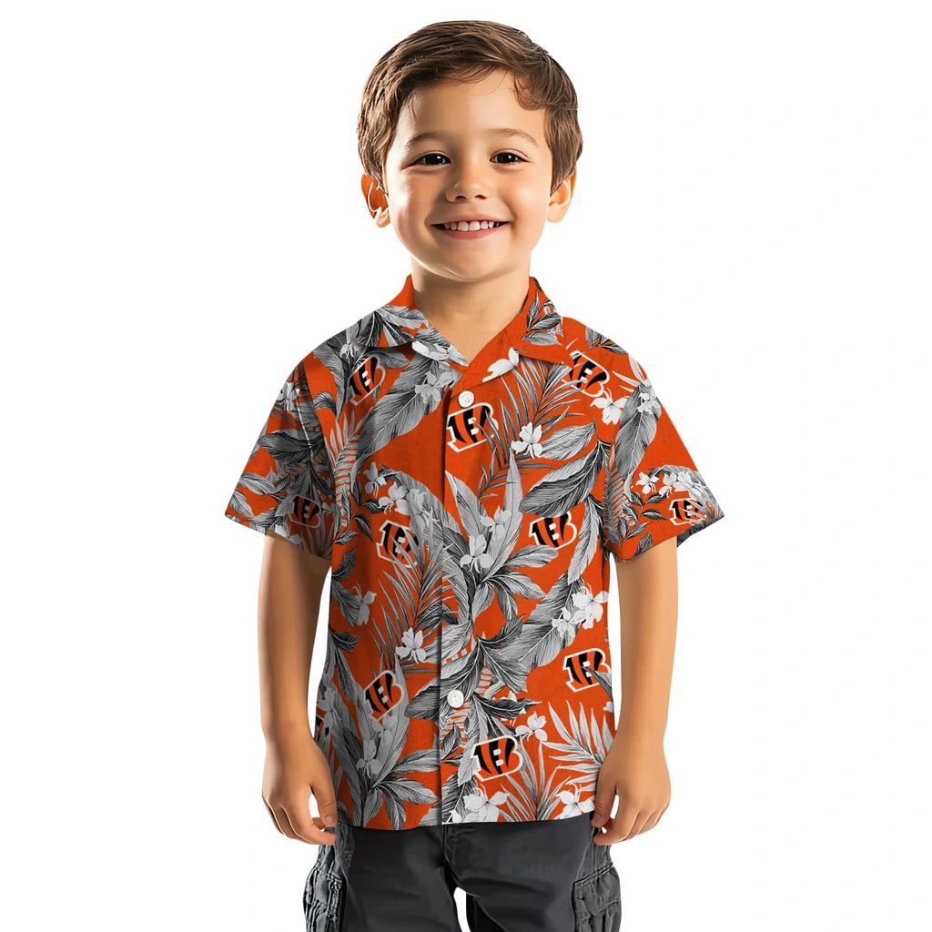 Cincinnati Bengals Hawaiian Shirt - Palm Leaves | Moonbestprint