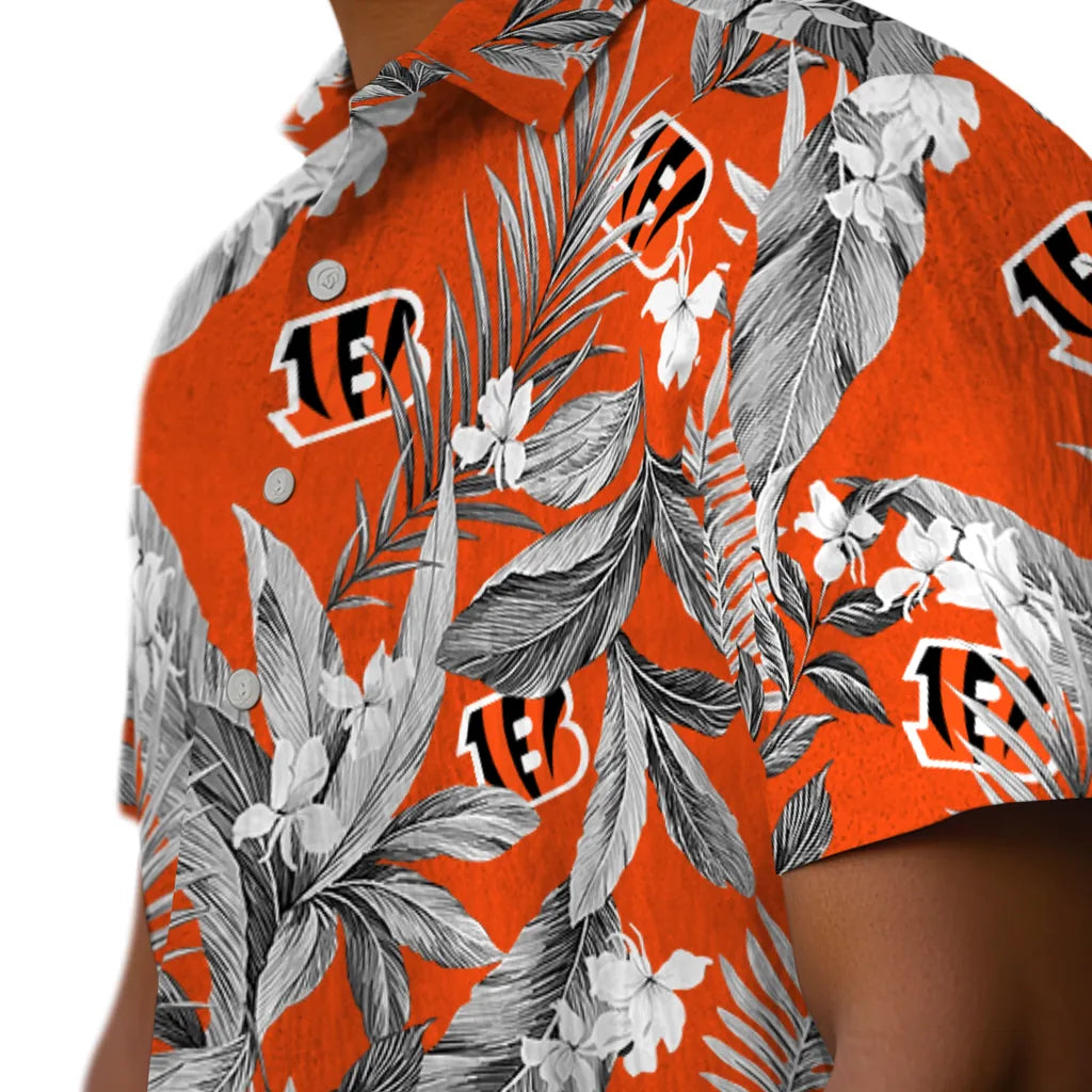 Cincinnati Bengals Hawaiian Shirt - Palm Leaves | Moonbestprint