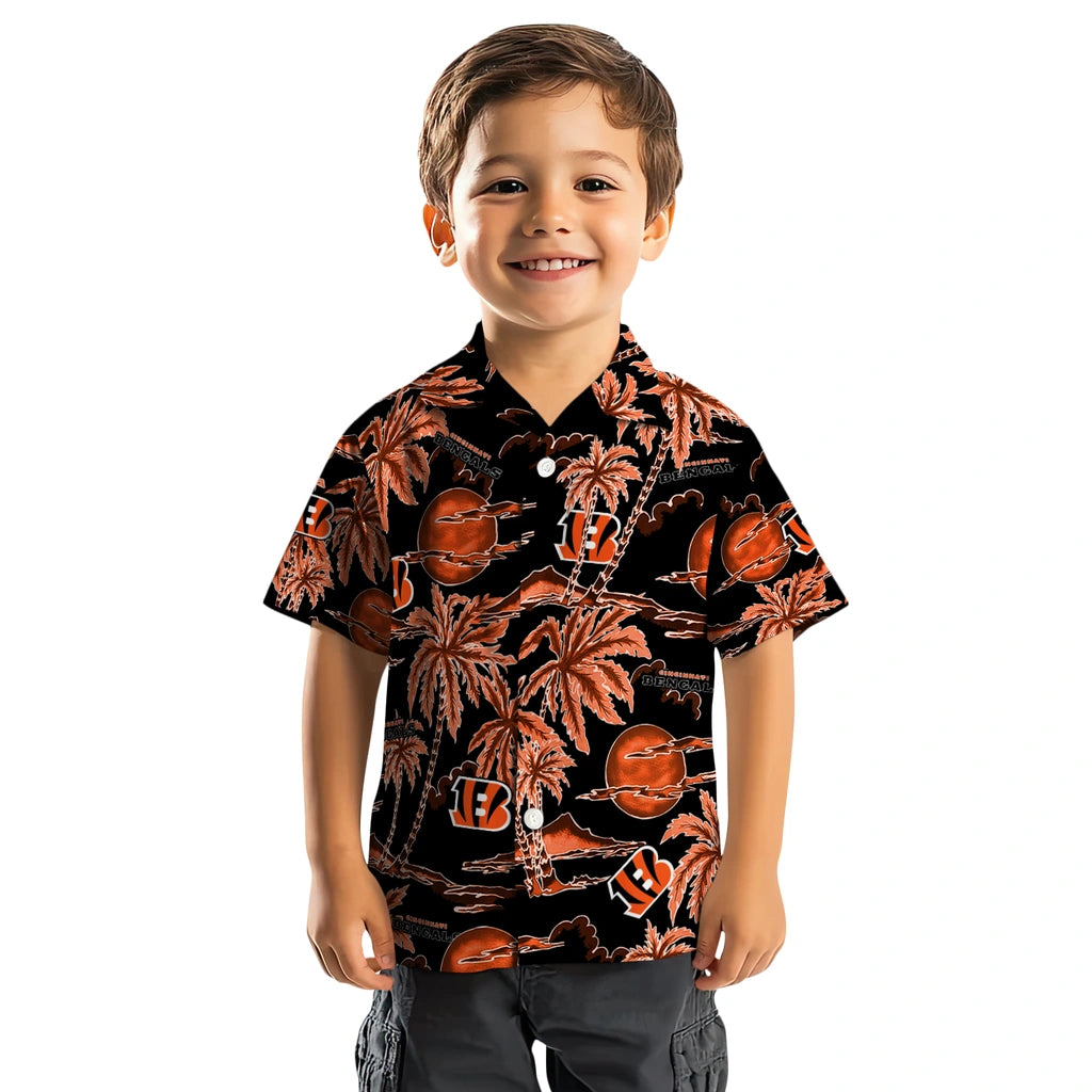 Cincinnati Bengals Hawaiian Shirt - Palm Sunset | Moonbestprint