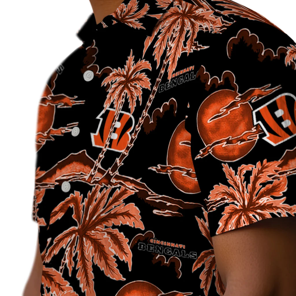 Cincinnati Bengals Hawaiian Shirt - Palm Sunset | Moonbestprint
