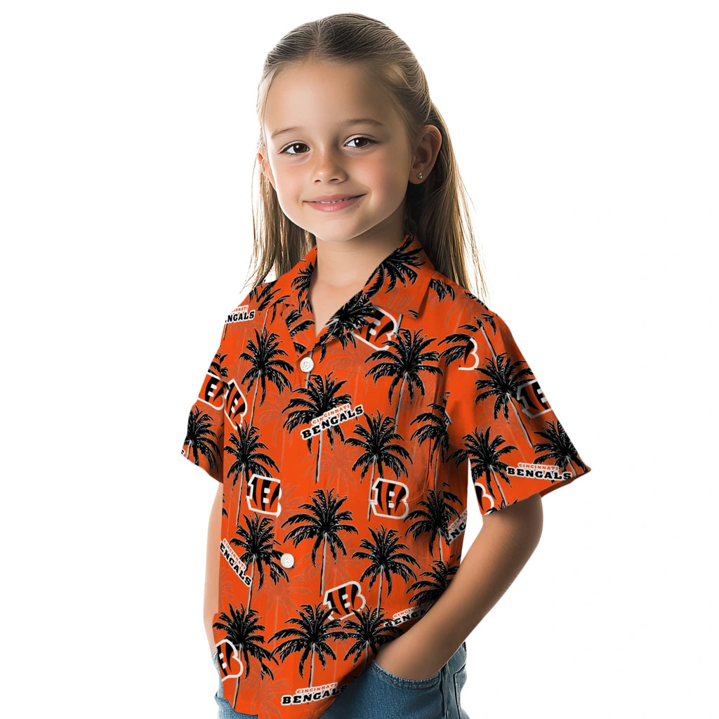 Cincinnati Bengals Hawaiian Shirt - Palm Tree Motif | Moonbestprint