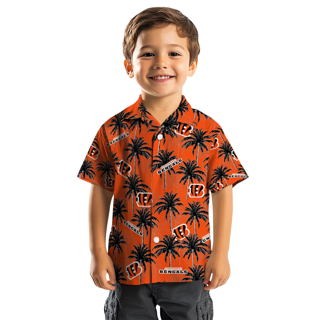 Cincinnati Bengals Hawaiian Shirt - Palm Tree Motif | Moonbestprint