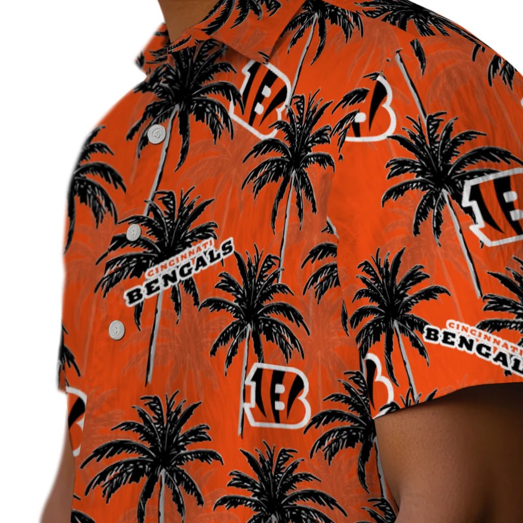 Cincinnati Bengals Hawaiian Shirt - Palm Tree Motif | Moonbestprint