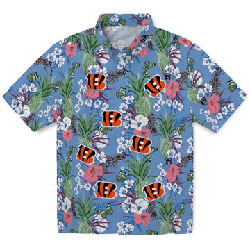 Cincinnati Bengals Hawaiian Shirt - Pineapple Bouquet | Moonbestprint