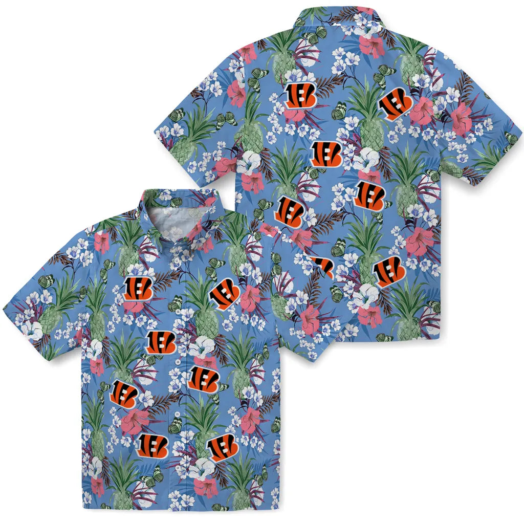 Cincinnati Bengals Hawaiian Shirt - Pineapple Bouquet | Moonbestprint