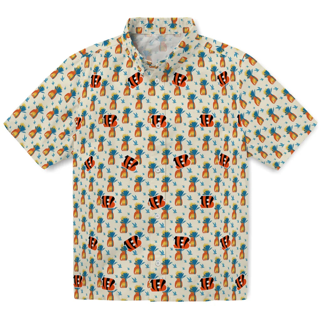 Cincinnati Bengals Hawaiian Shirt - Pineapple Delight | Moonbestprint