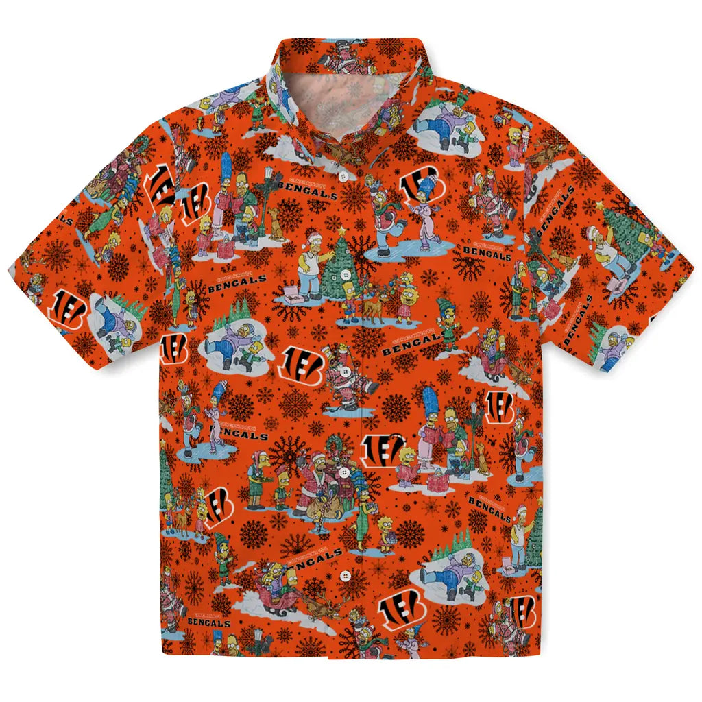 Cincinnati Bengals Hawaiian Shirt - Simpsons Christmas | Moonbestprint