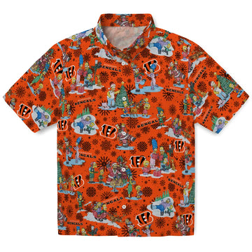 Cincinnati Bengals Hawaiian Shirt - Simpsons Christmas | Moonbestprint