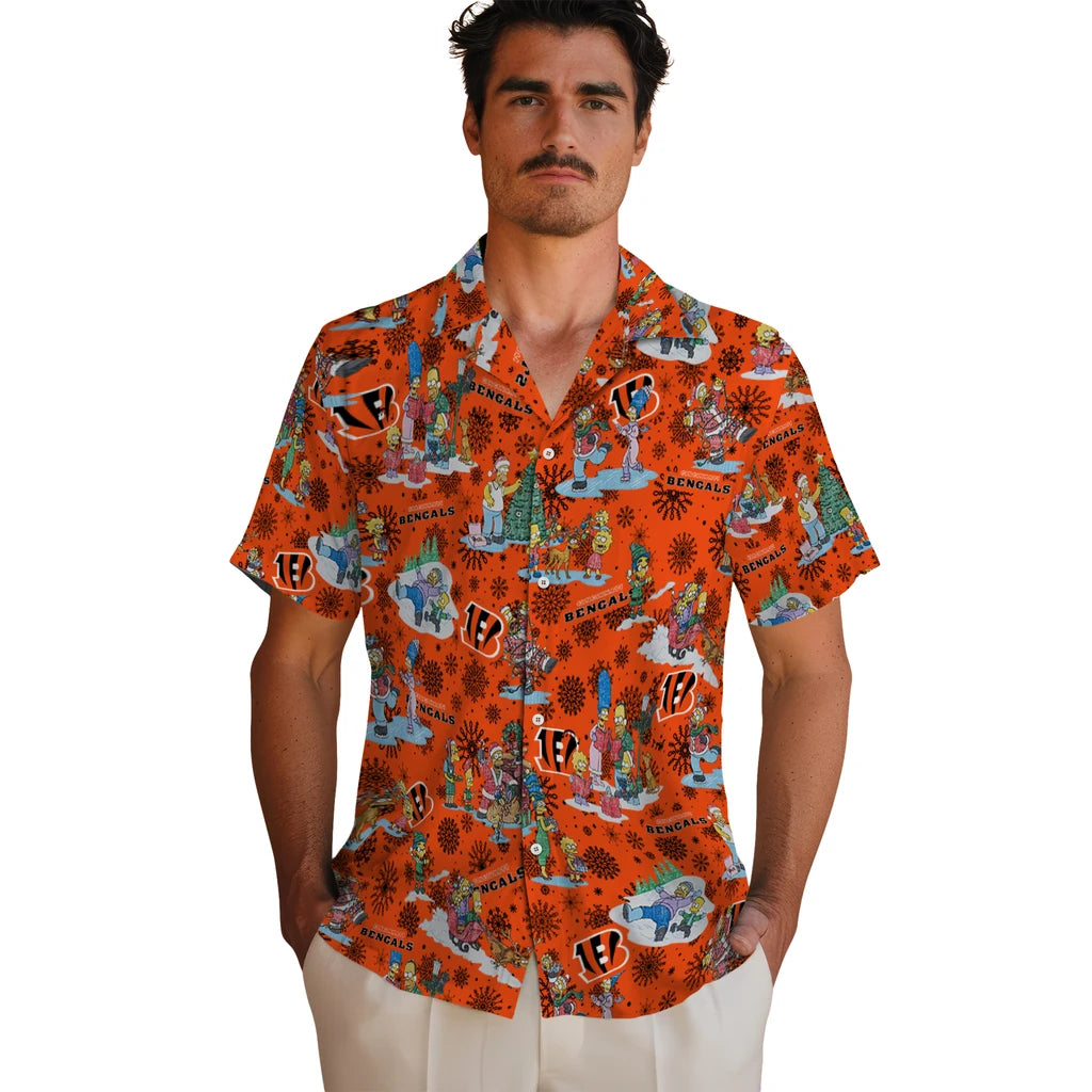 Cincinnati Bengals Hawaiian Shirt - Simpsons Christmas | Moonbestprint