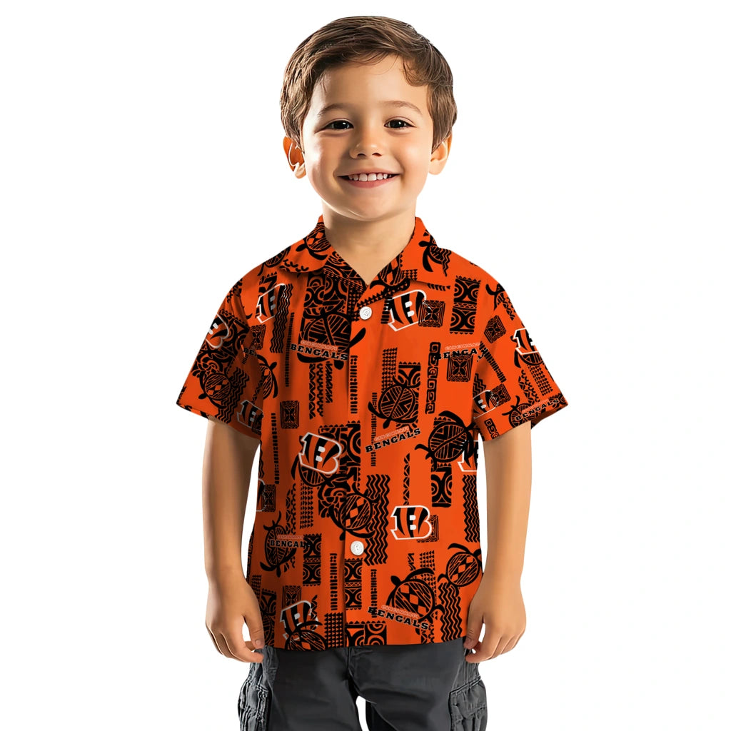 Cincinnati Bengals Hawaiian Shirt - Turtle Lines | Moonbestprint