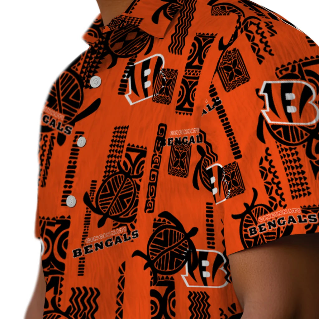 Cincinnati Bengals Hawaiian Shirt - Turtle Lines | Moonbestprint