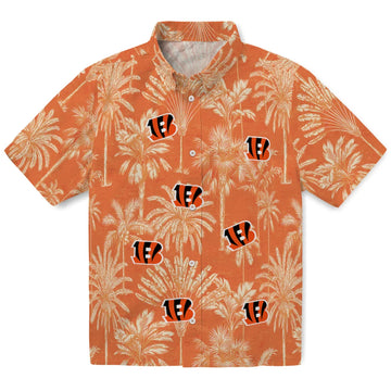 Cincinnati Bengals Hawaiian Shirt - Vintage Palm Tree | Moonbestprint