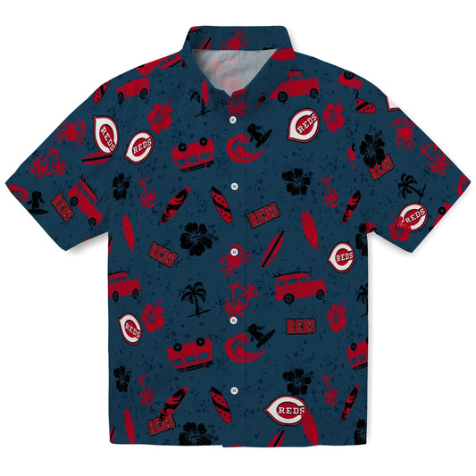 Cincinnati Reds Hawaiian Shirt - Beach Vibe | Moonbestprint