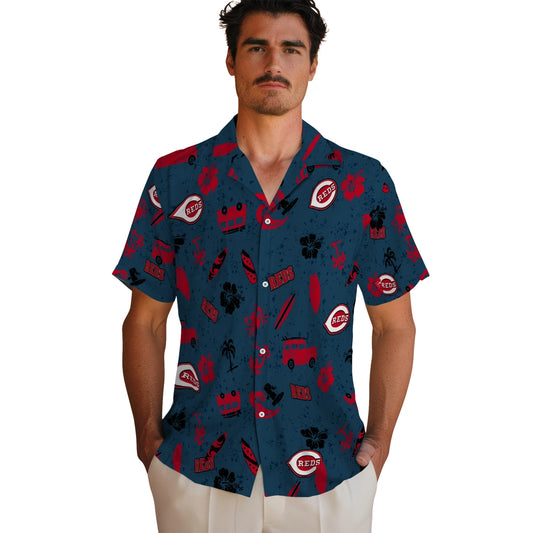 Cincinnati Reds Hawaiian Shirt - Beach Vibe | Moonbestprint