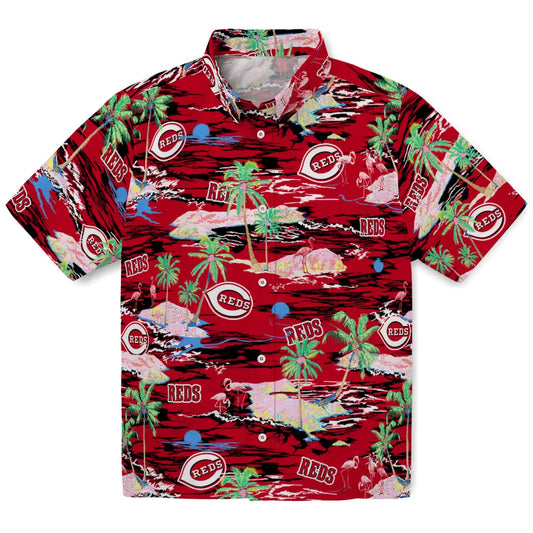 Cincinnati Reds Hawaiian Shirt - Hawaii Island | Moonbestprint