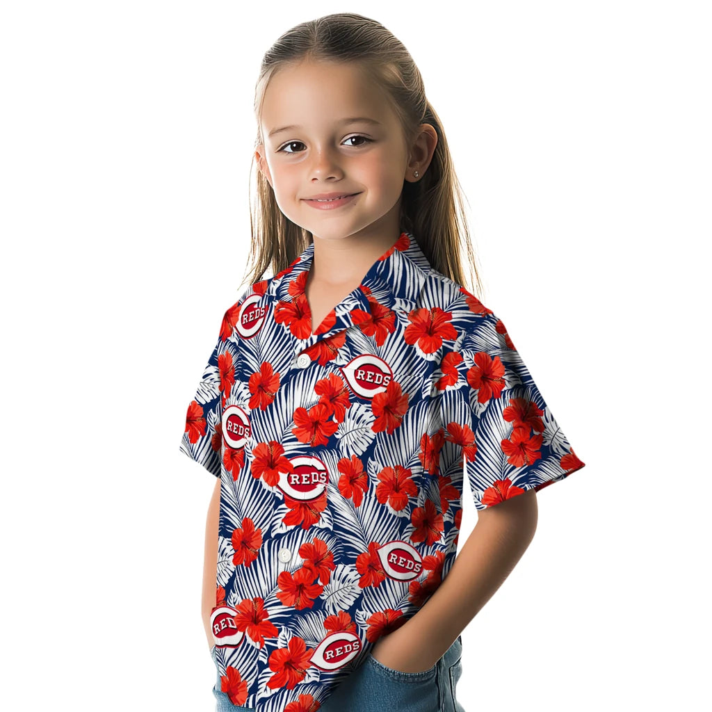 Cincinnati Reds Hawaiian Shirt - Hibiscus Fiesta | Moonbestprint