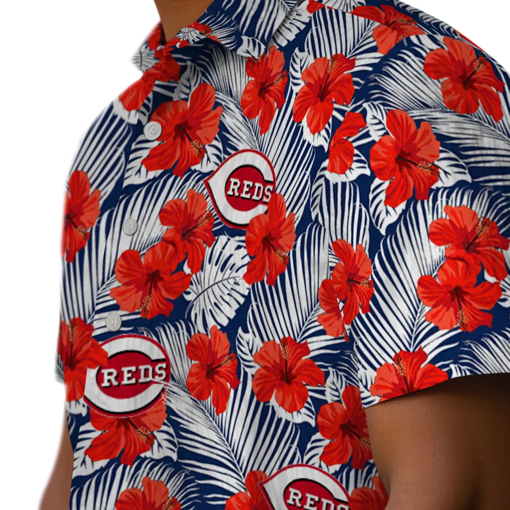 Cincinnati Reds Hawaiian Shirt - Hibiscus Fiesta | Moonbestprint