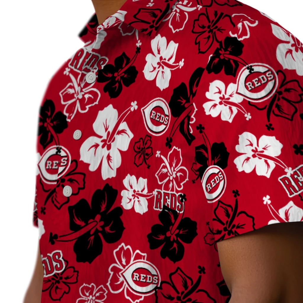 Cincinnati Reds Hawaiian Shirt - Hibiscus Flower Design | Moonbestprint