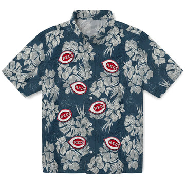 Cincinnati Reds Hawaiian Shirt - Hibiscus Flowers | Moonbestprint