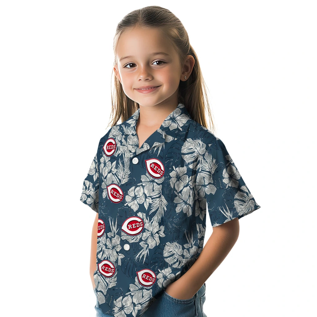 Cincinnati Reds Hawaiian Shirt - Hibiscus Flowers | Moonbestprint