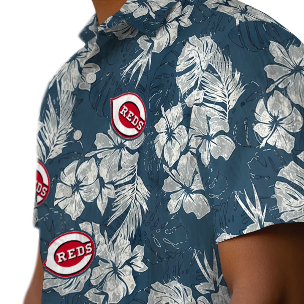 Cincinnati Reds Hawaiian Shirt - Hibiscus Flowers | Moonbestprint