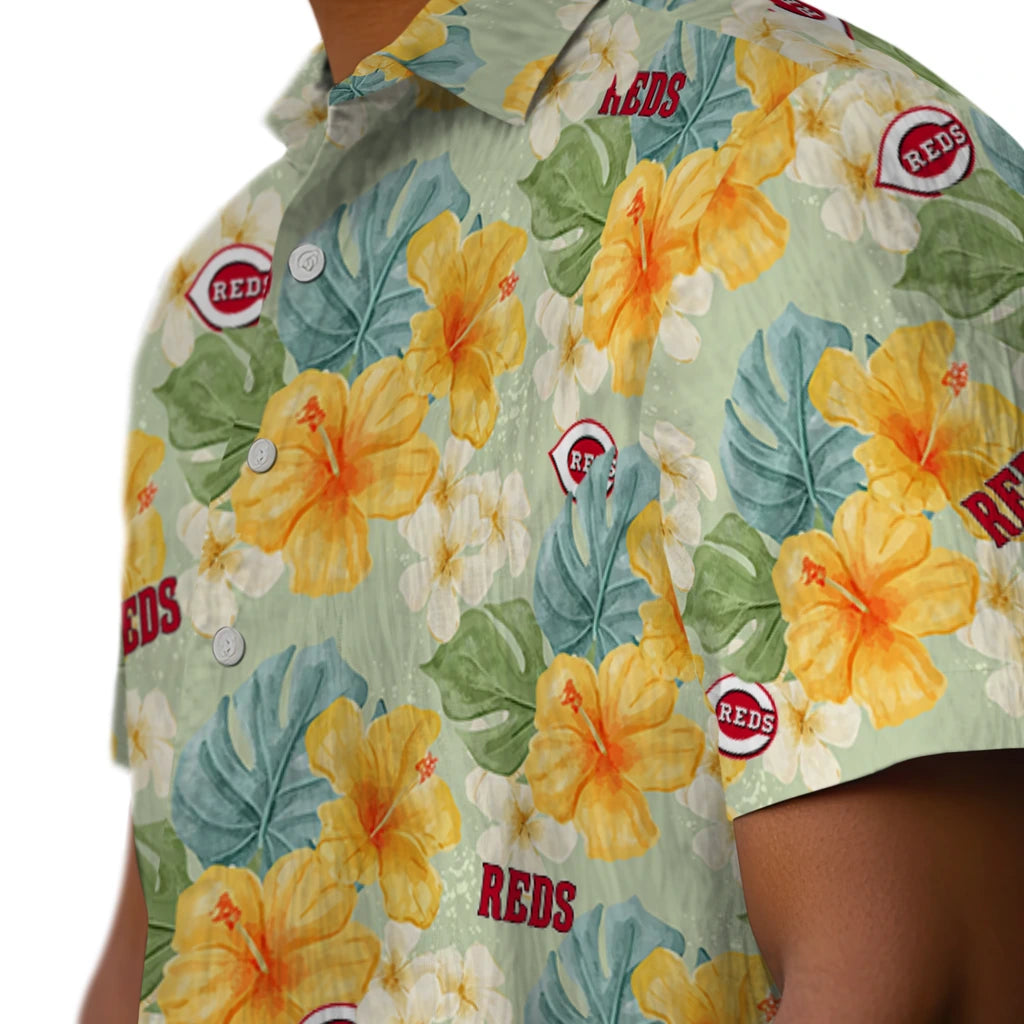 Cincinnati Reds Hawaiian Shirt - Hibiscus Mood | Moonbestprint