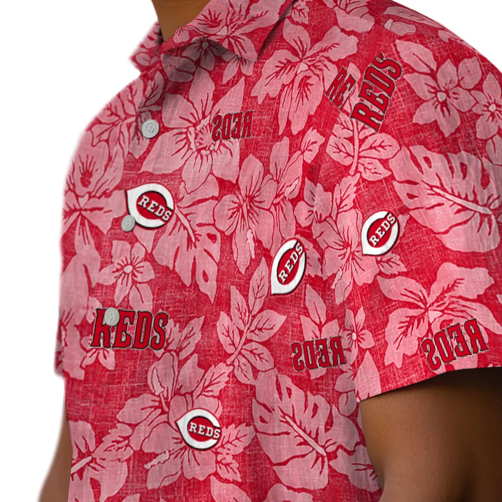 Cincinnati Reds Hawaiian Shirt - Hibiscus Oasis | Moonbestprint