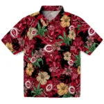 Cincinnati Reds Hawaiian Shirt - Hibiscus Tiki Jungle | Moonbestprint