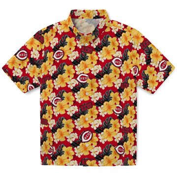Cincinnati Reds Hawaiian Shirt - Hibiscus Tropics | Moonbestprint