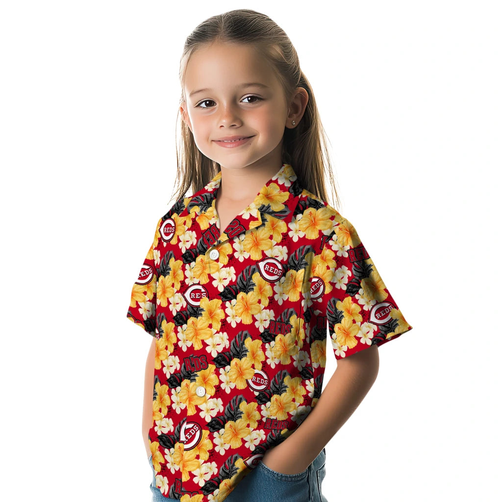 Cincinnati Reds Hawaiian Shirt - Hibiscus Tropics | Moonbestprint