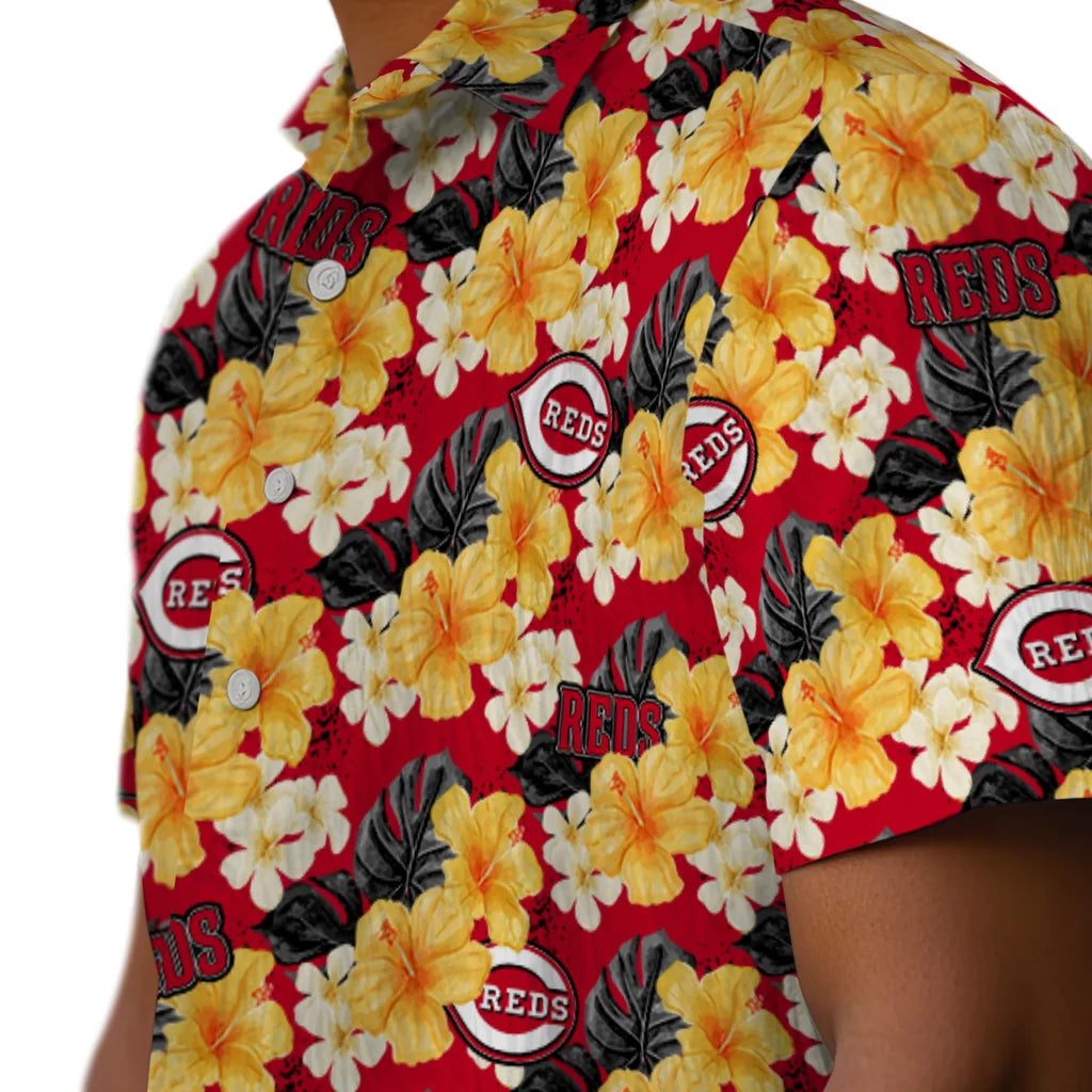 Cincinnati Reds Hawaiian Shirt - Hibiscus Tropics | Moonbestprint