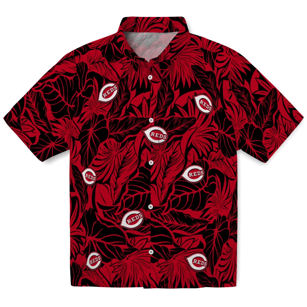 Cincinnati Reds Hawaiian Shirt - Monstera Layer | Moonbestprint