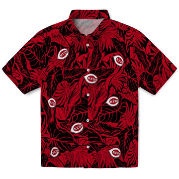 Cincinnati Reds Hawaiian Shirt - Monstera Layer | Moonbestprint