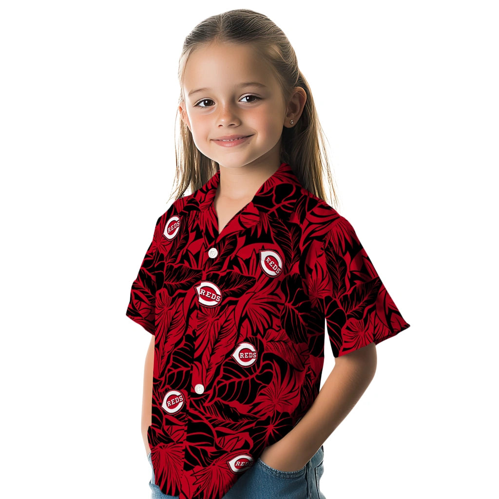Cincinnati Reds Hawaiian Shirt - Monstera Layer | Moonbestprint