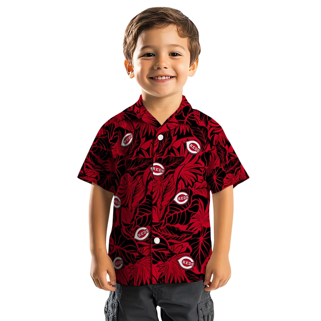 Cincinnati Reds Hawaiian Shirt - Monstera Layer | Moonbestprint