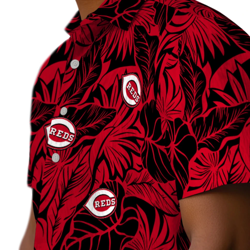 Cincinnati Reds Hawaiian Shirt - Monstera Layer | Moonbestprint
