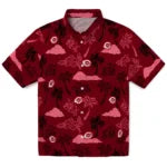 Cincinnati Reds Hawaiian Shirt - Palm And Clouds | Moonbestprint